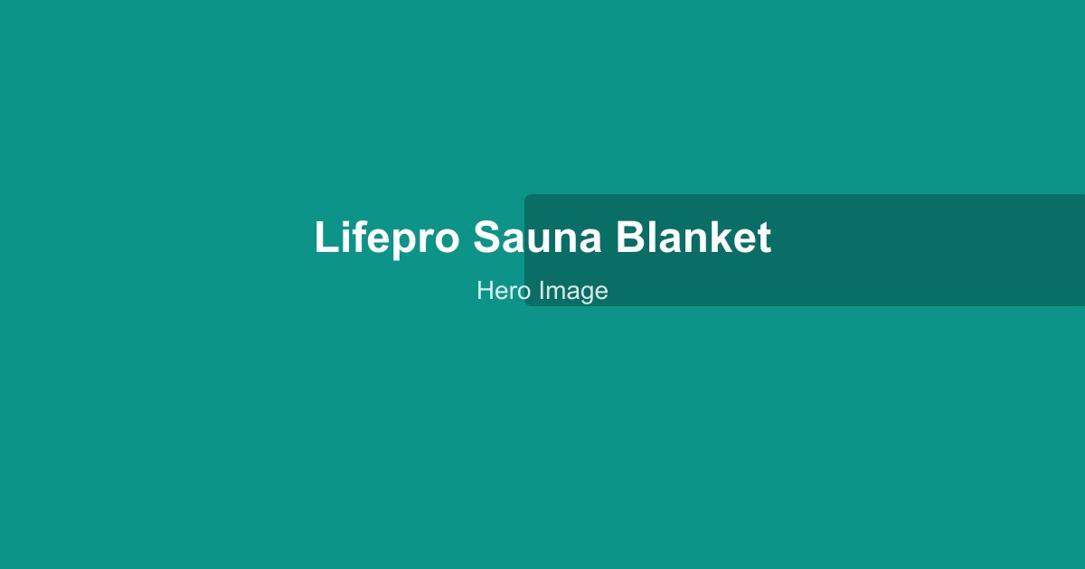 LifePro sauna blanket in use