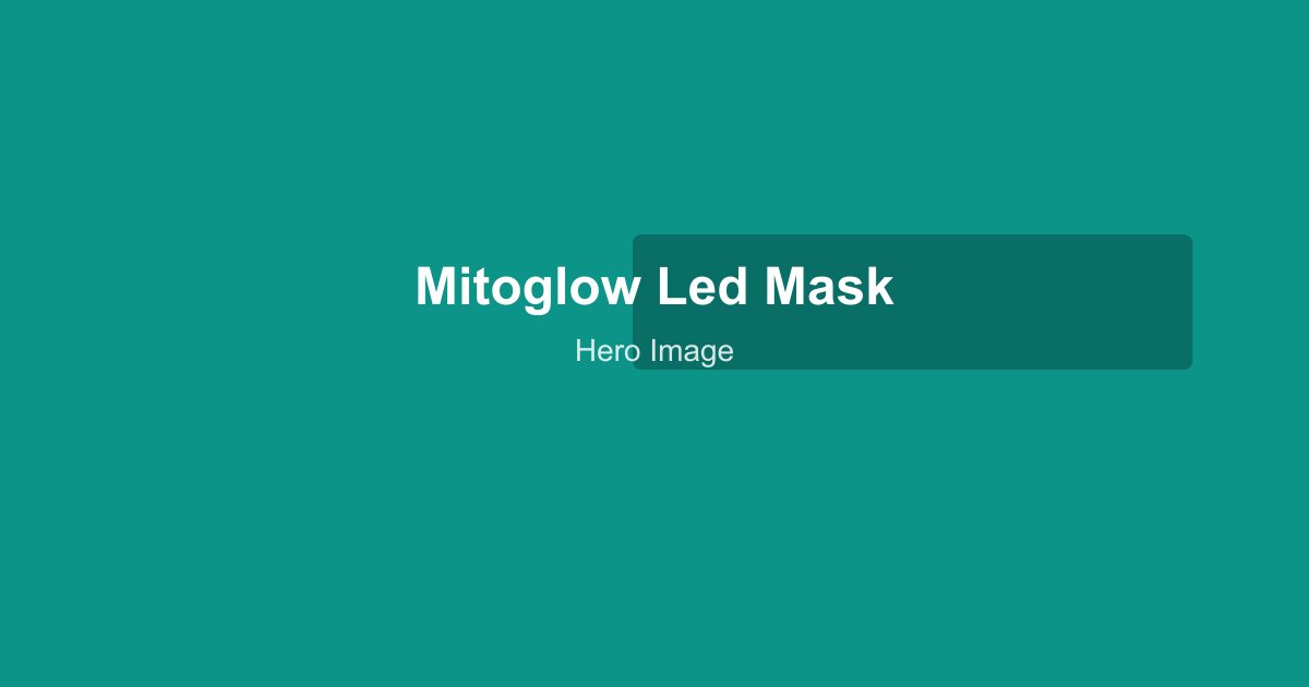 MitoGLOW LED mask worn during a facial treatment session