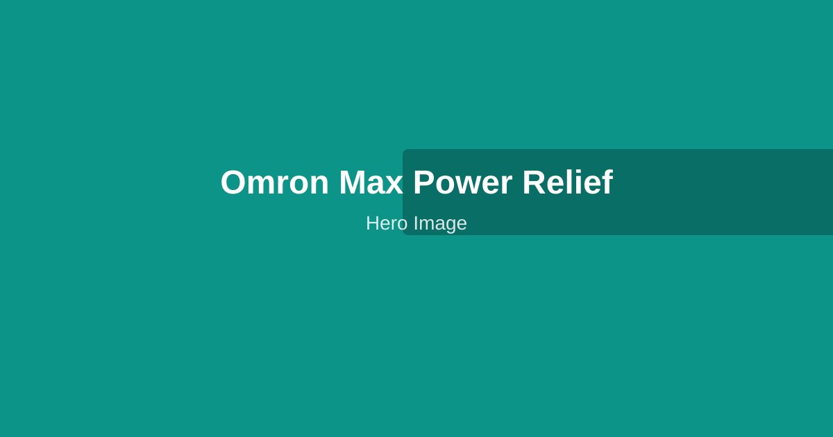 Omron Max Power Relief TENS device attached to a person's lower back for pain management
