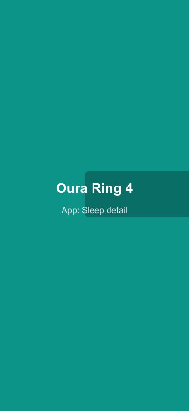 Oura app sleep detail view with stage breakdown and HRV graph