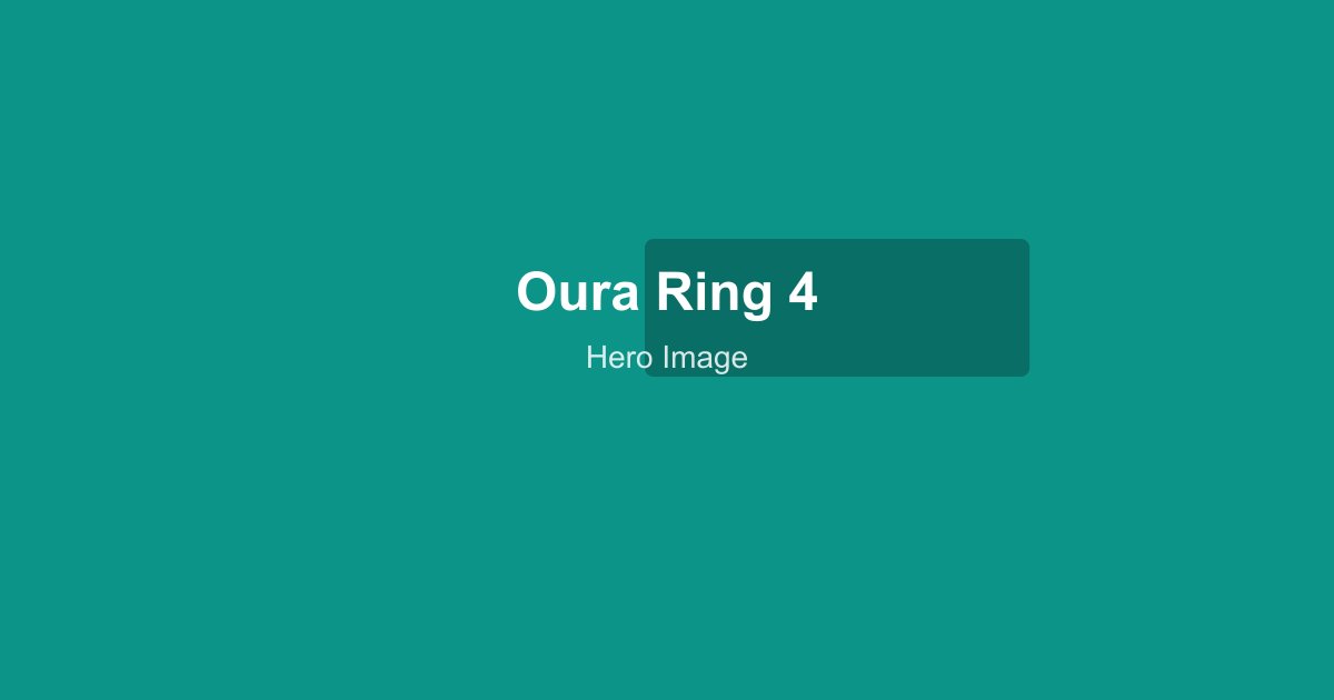 Oura Ring 4 worn on a hand against a clean lifestyle background