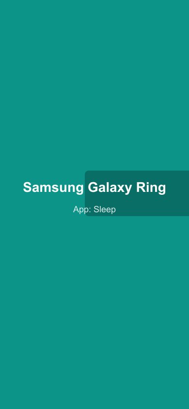 Samsung Health sleep detail view for the Galaxy Ring