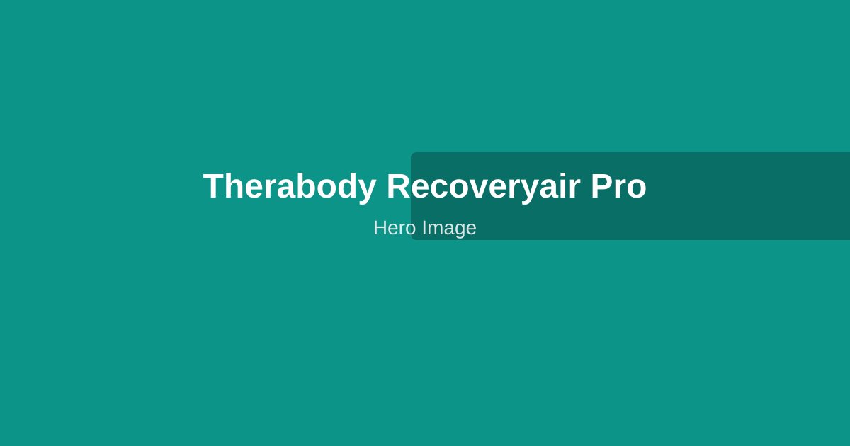 Therabody RecoveryAir Pro system in use during an athlete's recovery session
