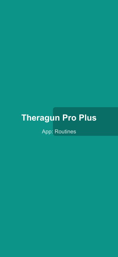 Therabody app guided routine screen