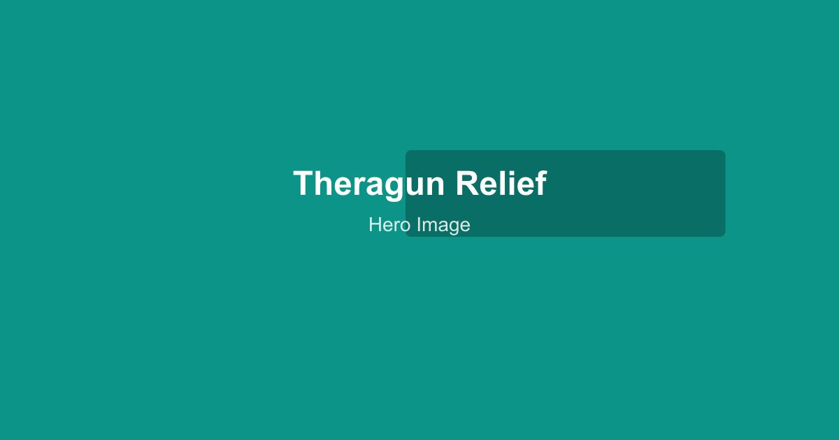 Theragun Relief being used gently on a hand and wrist