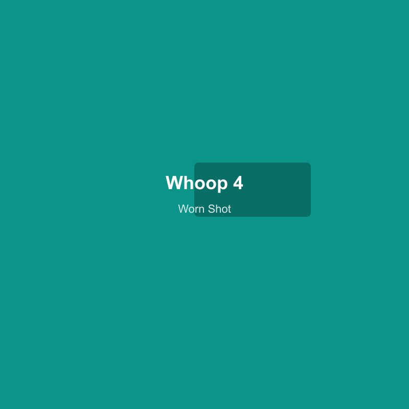WHOOP 4.0 worn on a wrist during a workout session
