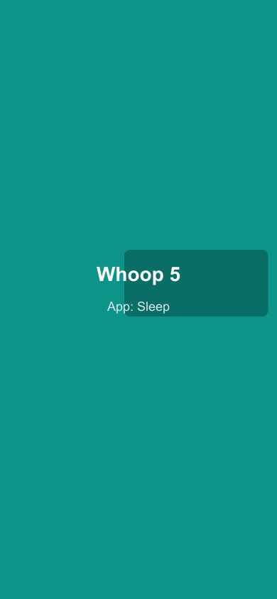 WHOOP app sleep detail view showing sleep stages and performance score